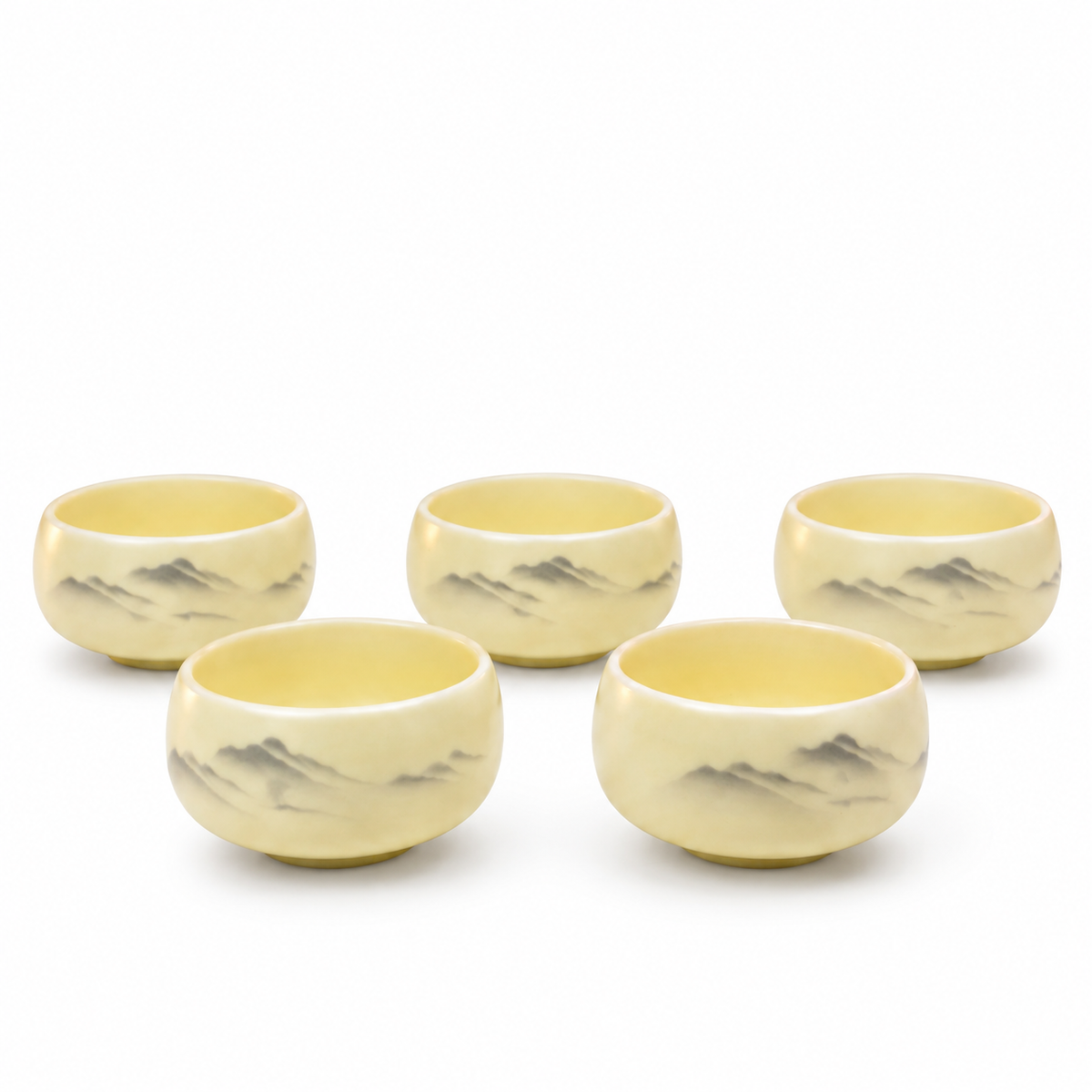 Juego de Tazas para Té x 5- Estampado de Montañas
