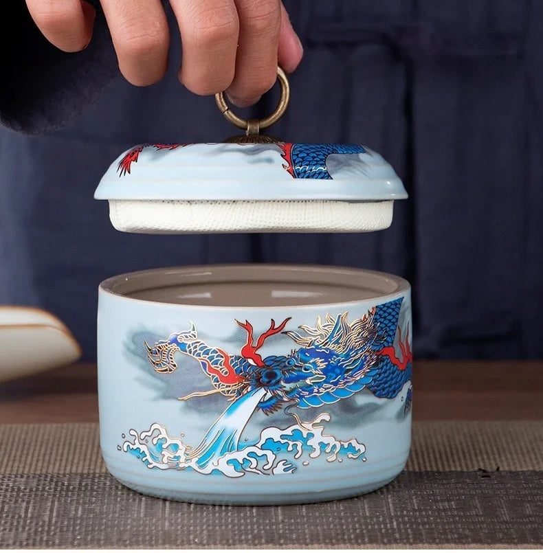 Cuenco Sellado de Cerámica Esmaltada para Té o Café