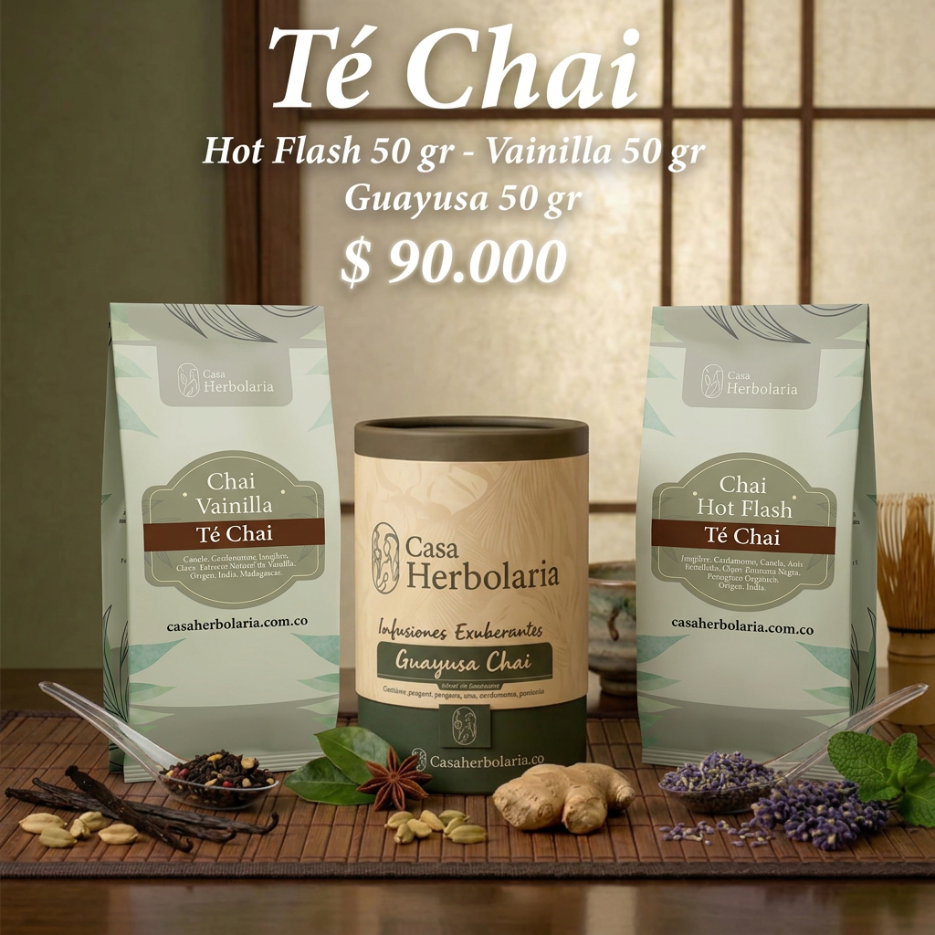 Pack x3 Té Chai - Hot Flash - Vainilla -  Guayusa