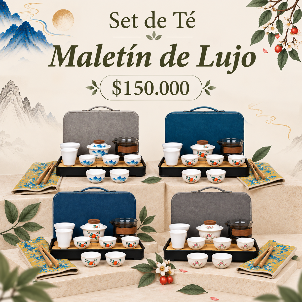 Set de Té - Maletín de Lujo Grande