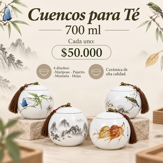 Cuencos para Té. 4 Diseños - 700 ml