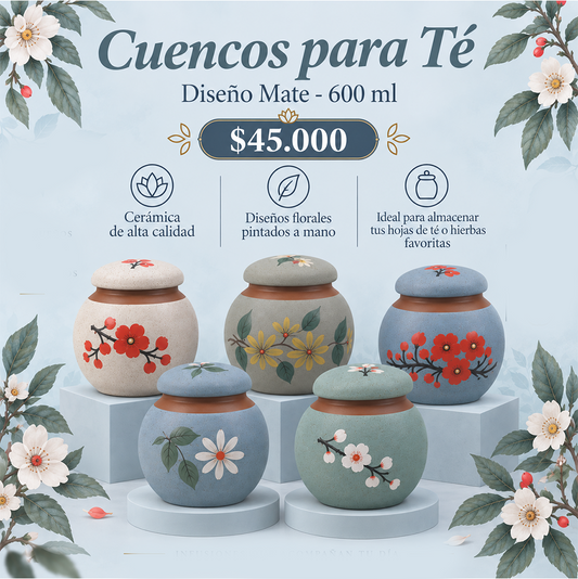 Cuencos para té chinos, acabado mate, 600 ml | Casa Herbolaria