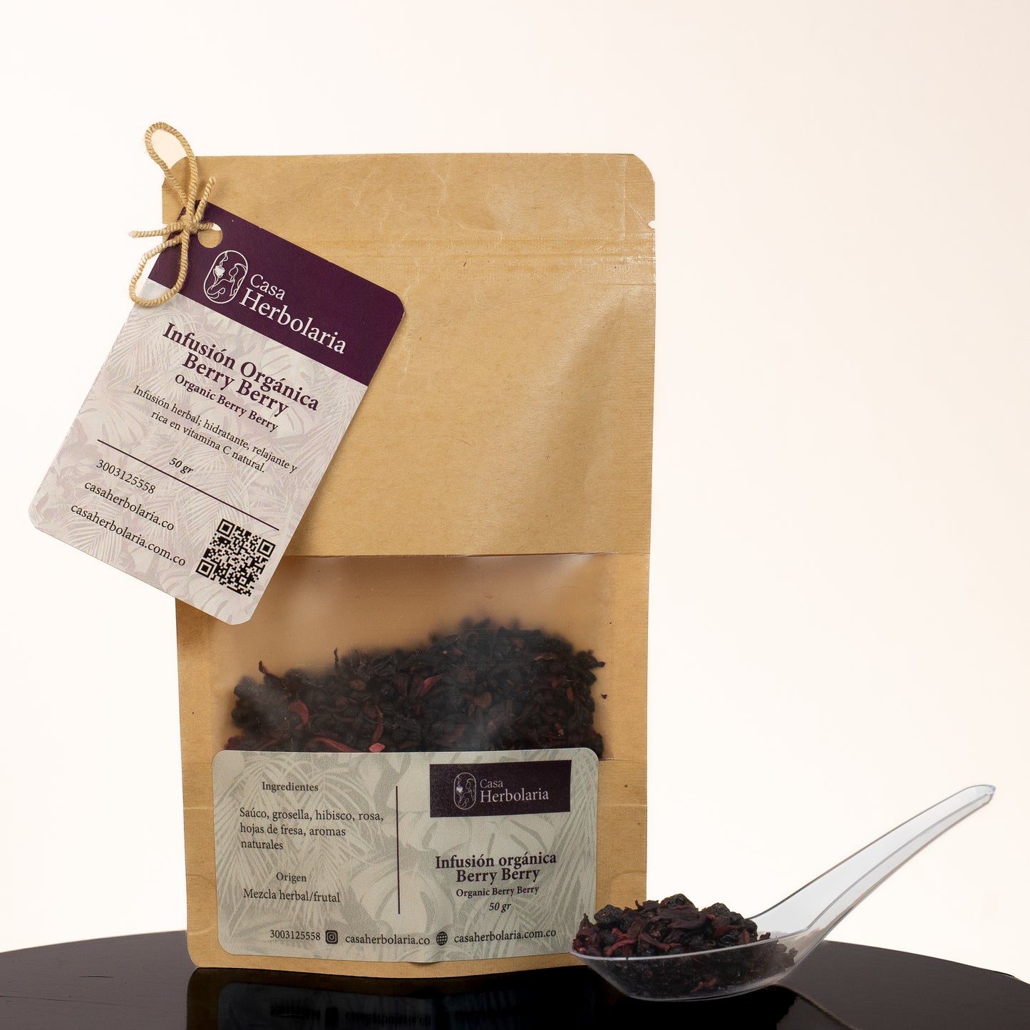 Tetera de Hierro negra 300 ml + Infusión de Berry Berry 50 gr