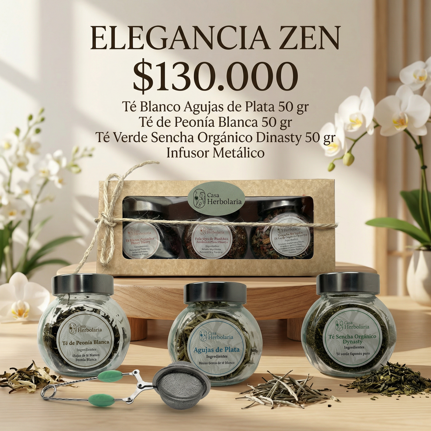 Ritual Elegancia Zen | Kit de 3 Tés + Infusor