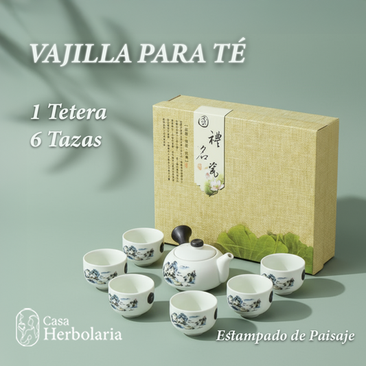 Vajilla para Té - 1 Tetera + 6 Tazas