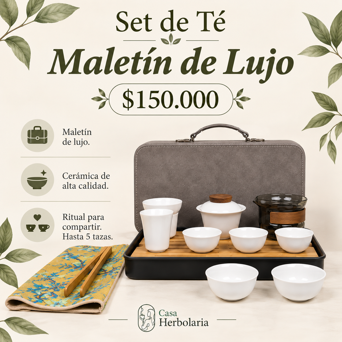 Set de Té - Maletín de Lujo Grande