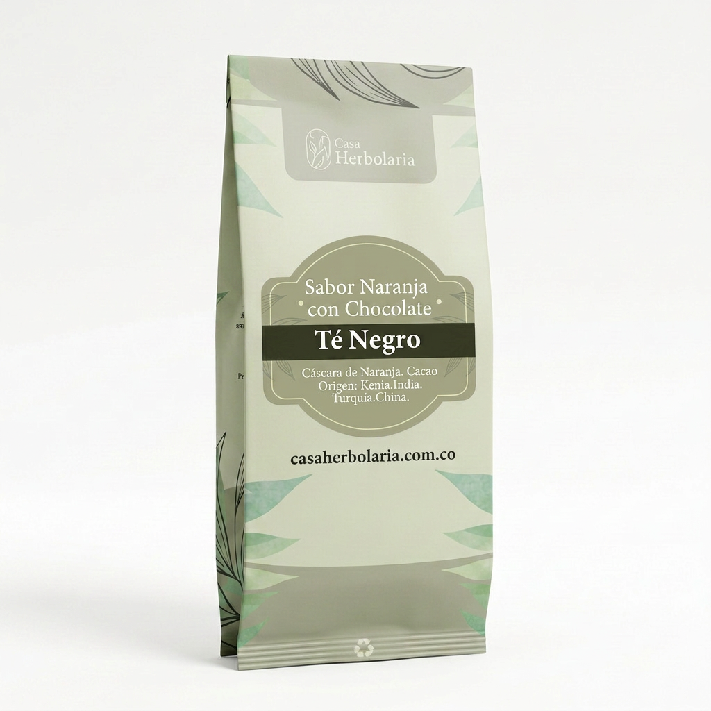 Jarra Cerámica Pintada + Infusor Retráctil + Té Negro Sabor Naranja y Chocolate 50 gr