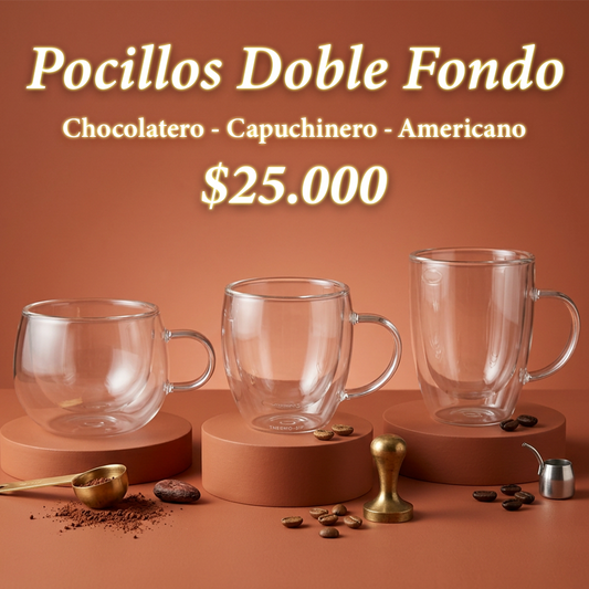 Pocillos Doble Fondo  -Capuchinero - Americano - Chocolatero