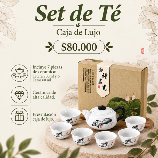 Set de Té 7 piezas  - Caja de Lujo