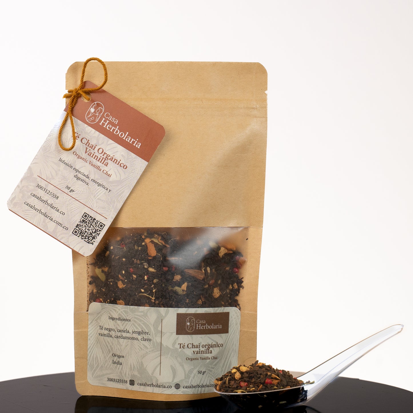 Pack x 3 Infusiones de Té Chai. Orgánico de Vainilla 50gr + Hot Flash 50gr + Guayusa Chai 150gr