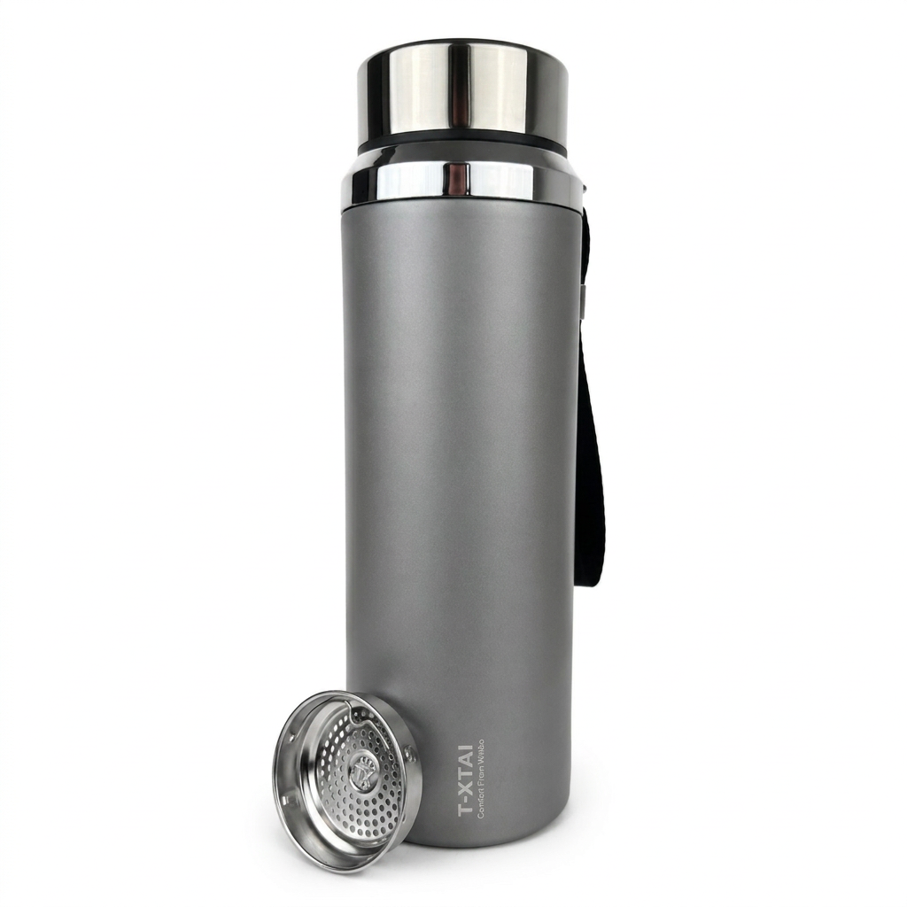 Termo Metálico con Infusor 800 ml