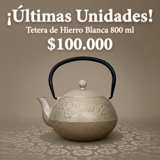 Tetera de Hierro Blanca 800 ml