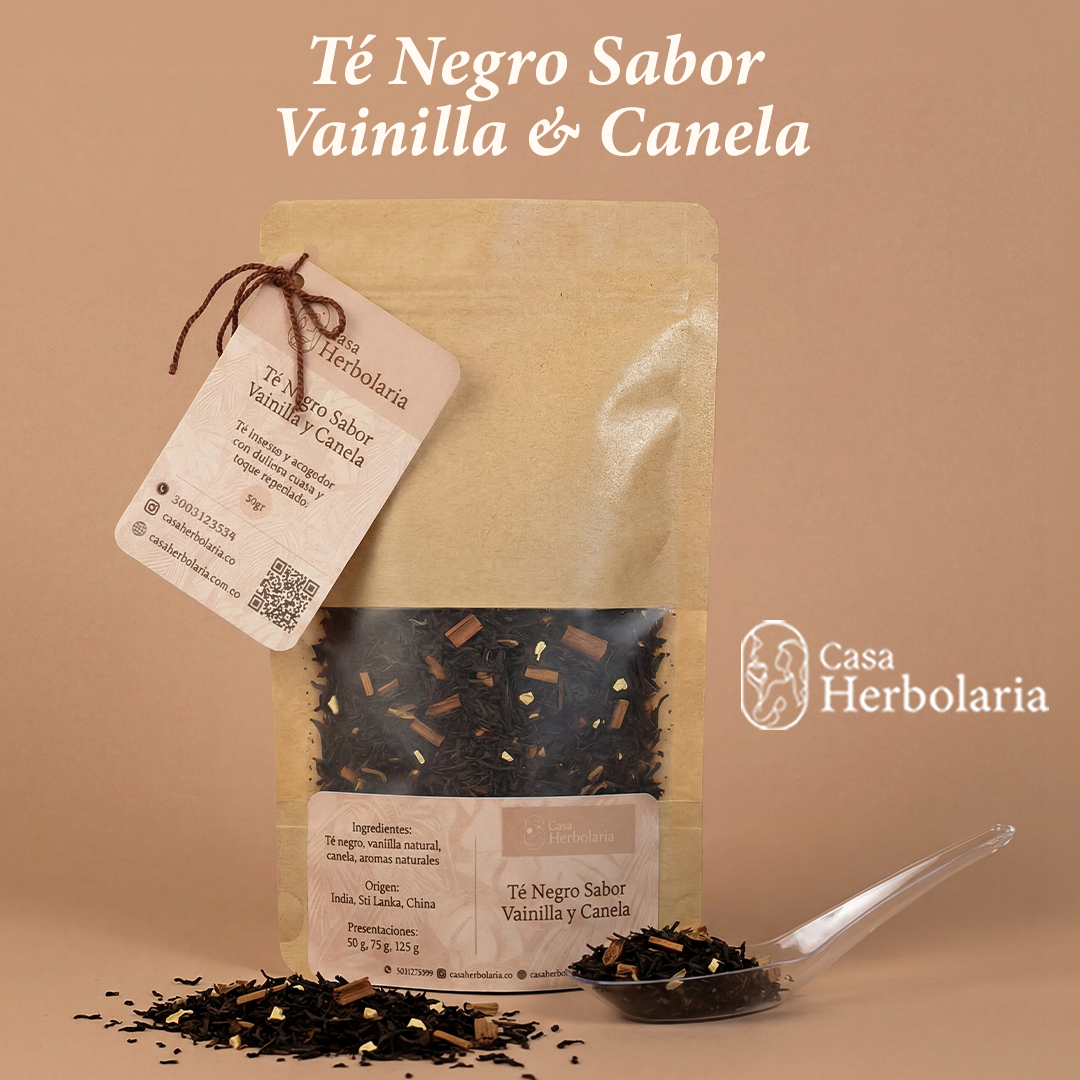Té Negro Sabor Vainilla y Canela