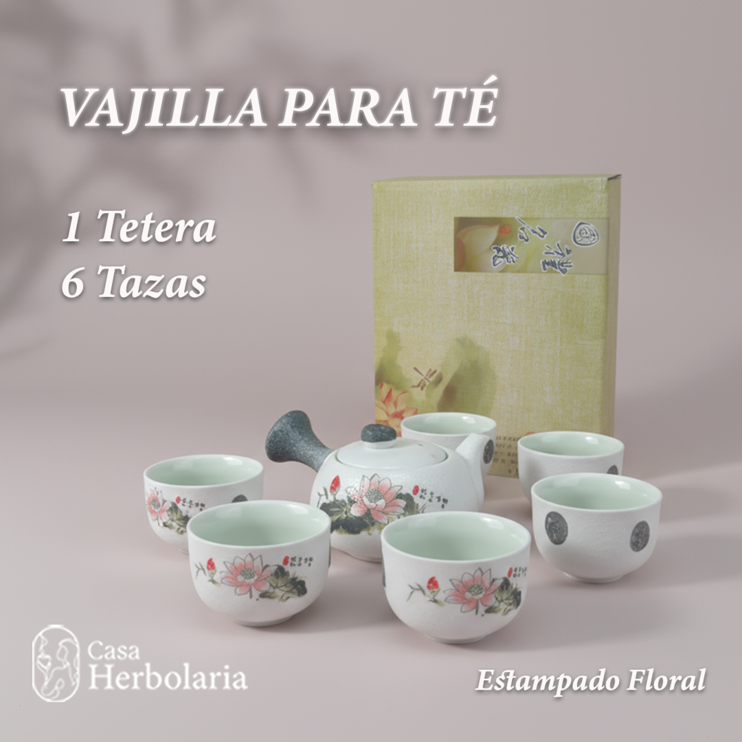 Vajilla para Té - 1 Tetera + 6 Tazas