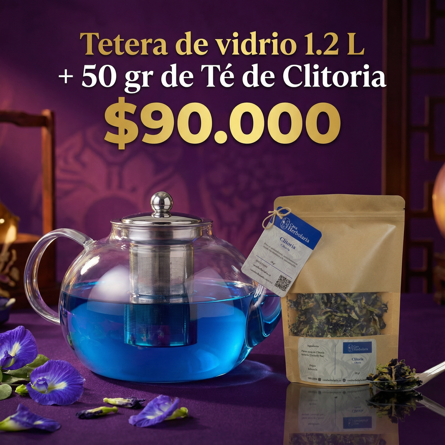 Tetera de Vidrio 1 L