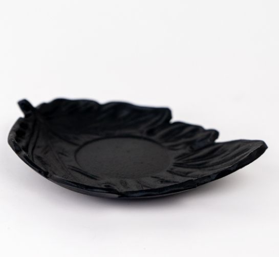 Pocillo y Plato de Hierro  Negro 150 ml