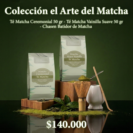 Set el Arte del Matcha Suave Vainilla 50gr  + Ceremonial 50gr  + Chasen Batidor