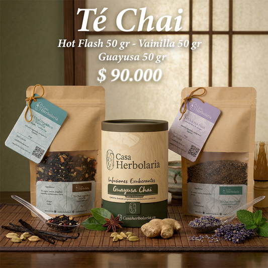 Pack x3 Té Chai - Hot Flash - Vainilla -  Guayusa