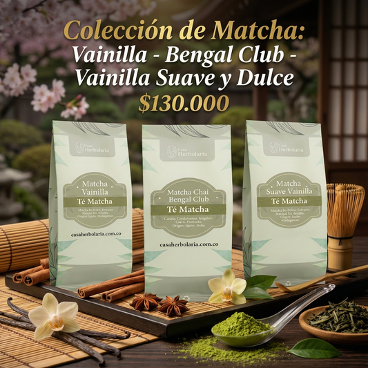 Pack x3 Infusiones de Té Matcha - Vainilla - Bengal Club - Vainilla Suave y Dulce