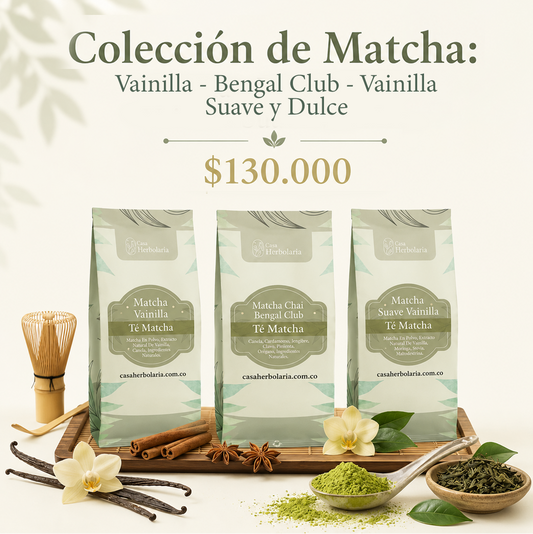 Pack x3 Infusiones de Té Matcha - Vainilla - Bengal Club - Vainilla Suave y Dulce