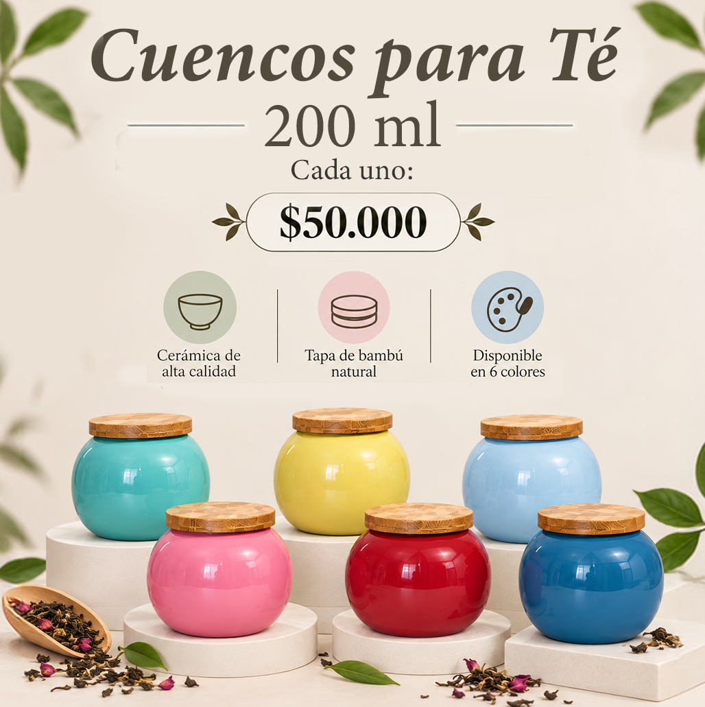 Cuenco para Té 200ml - 6 Colores