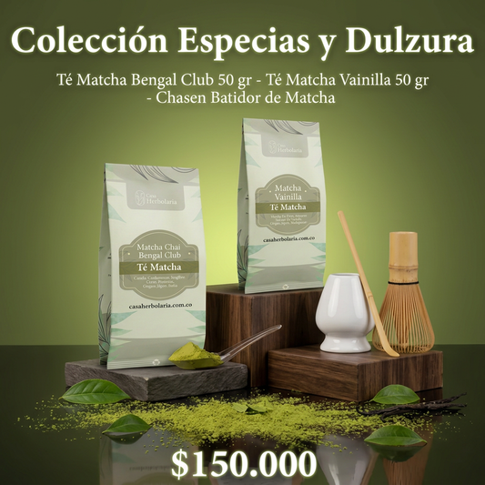 Set Matcha Bengal Club 50 gr + Matcha Vainilla 50 gr + Chasen Batidor