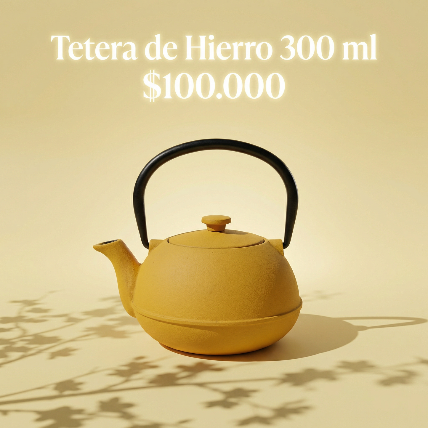 Tetera de Hierro Amarilla 300 ml