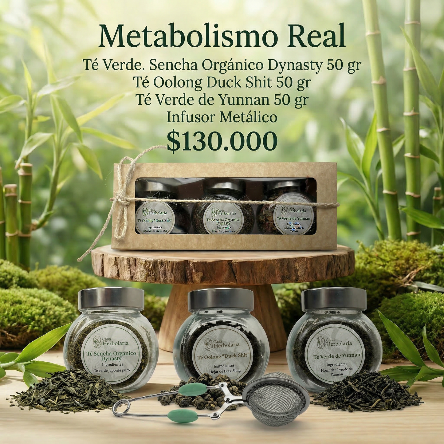 Ritual Metabolismo Real | Kit de 3 Tés + Infusor