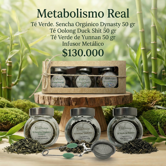Ritual Metabolismo Real | Kit de 3 Tés + Infusor