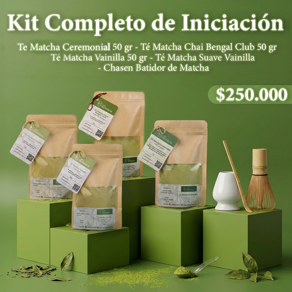 Set de Bienestar Matcha- 4 Sabores Exclusivos 50gr - Chasen - Batidor de Matcha