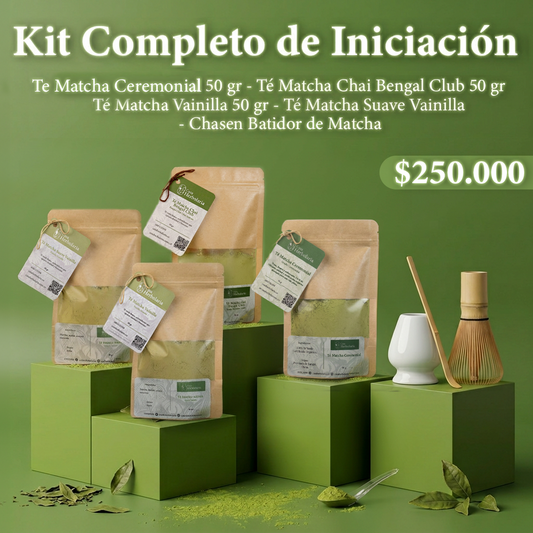 Set de Bienestar Matcha- 4 Sabores Exclusivos 50gr - Chasen - Batidor de Matcha