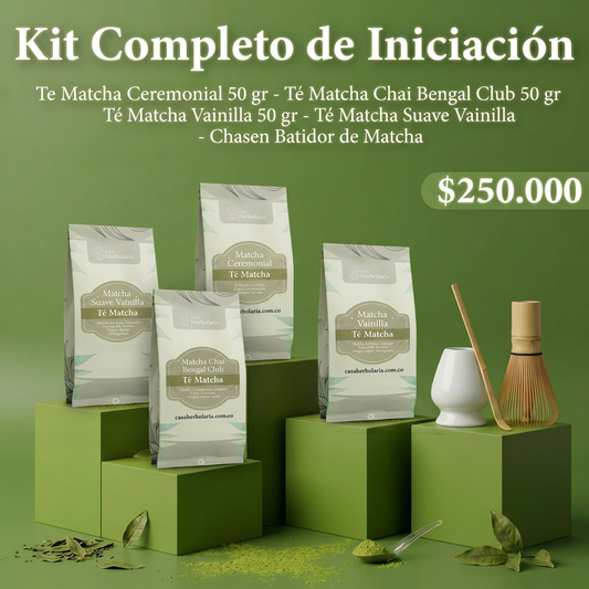 Set de Bienestar Matcha- 4 Sabores Exclusivos 50gr - Chasen - Batidor de Matcha