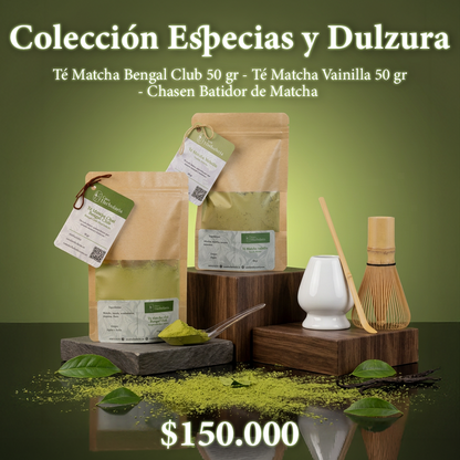 Set Matcha Bengal Club 50 gr + Matcha Vainilla 50 gr + Chasen Batidor