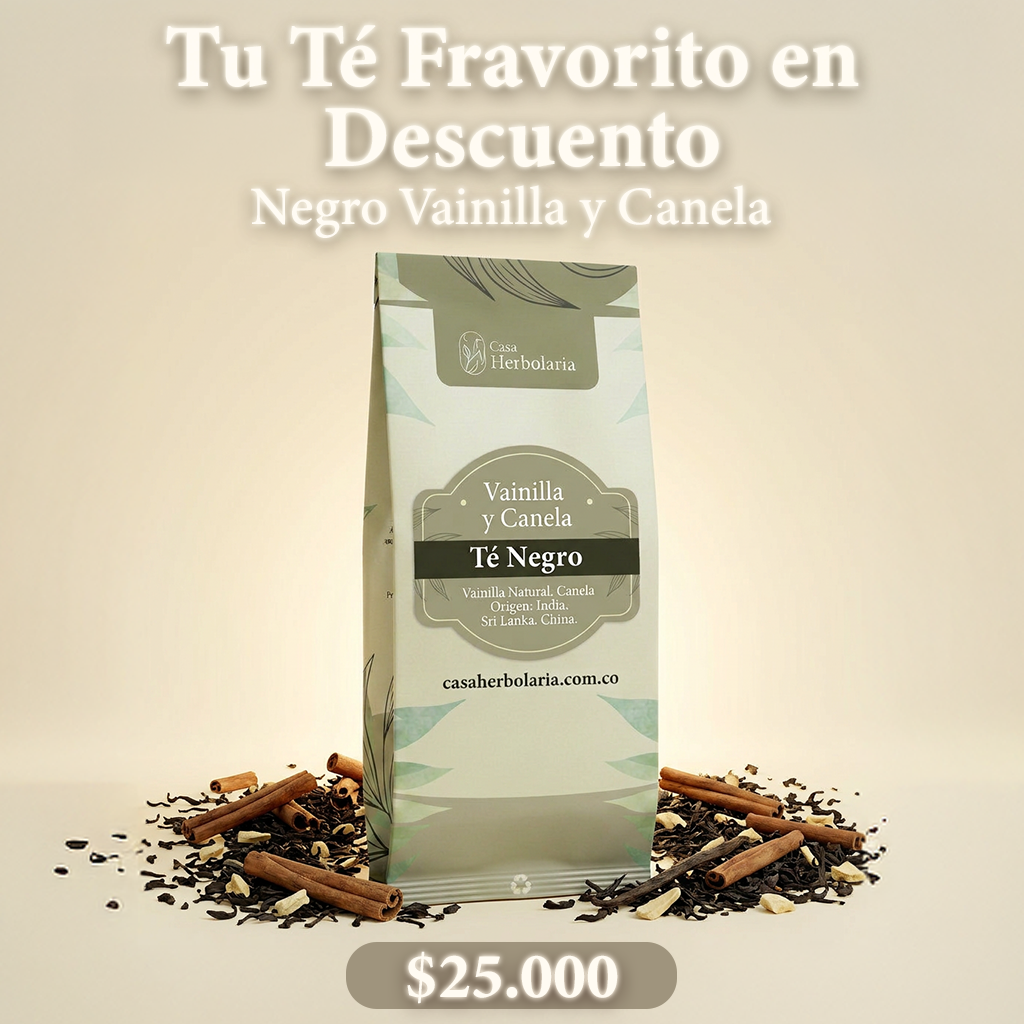 Té Negro Sabor Vainilla y Canela
