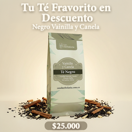 Té Negro Sabor Vainilla y Canela