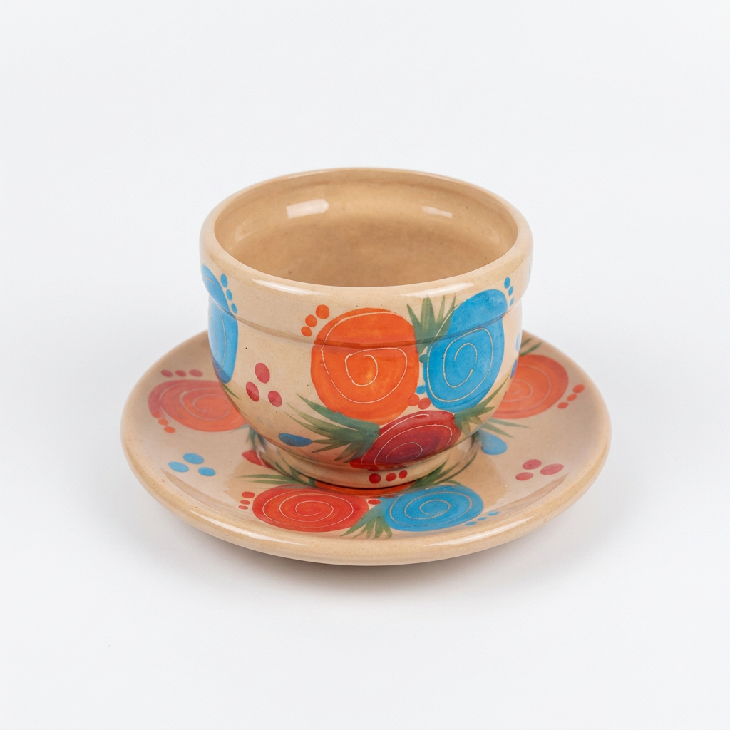 Taza de Cerámica con Plato | 7 Diseños Exclusivos