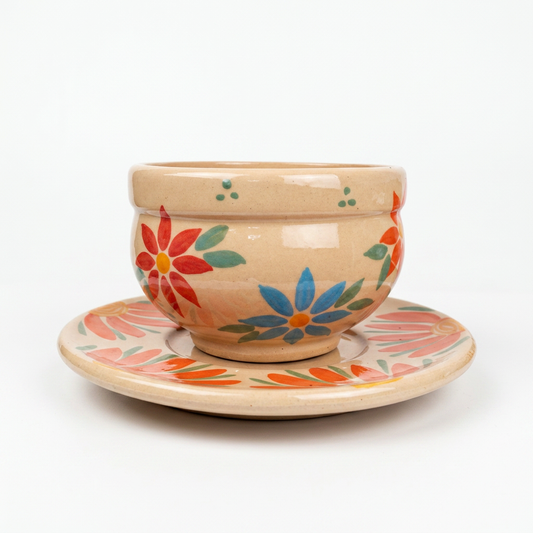 Taza de Cerámica con Plato | 7 Diseños Exclusivos