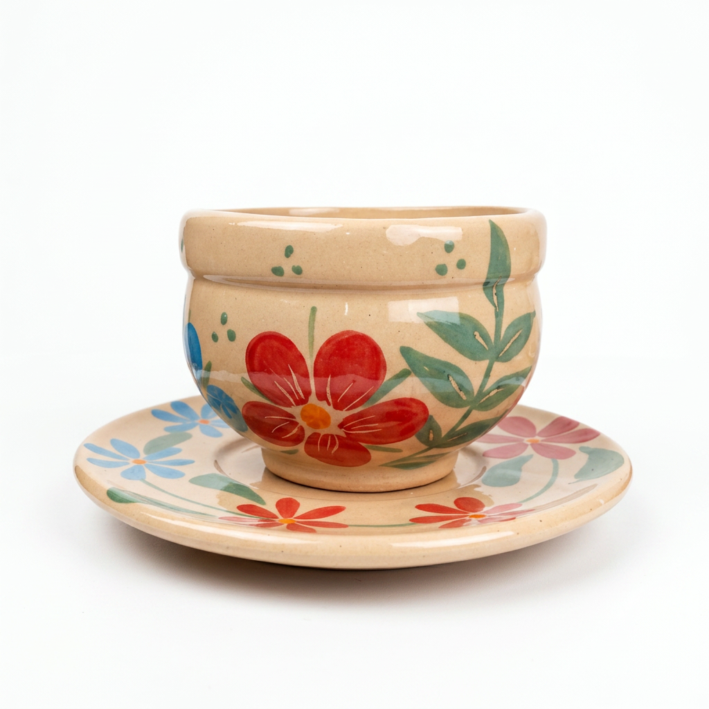 Taza de Cerámica con Plato | 7 Diseños Exclusivos