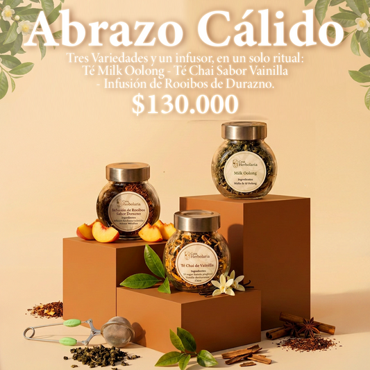 Ritual Abrazo Cálido | Kit de 3 Tés + Infusor Metálico