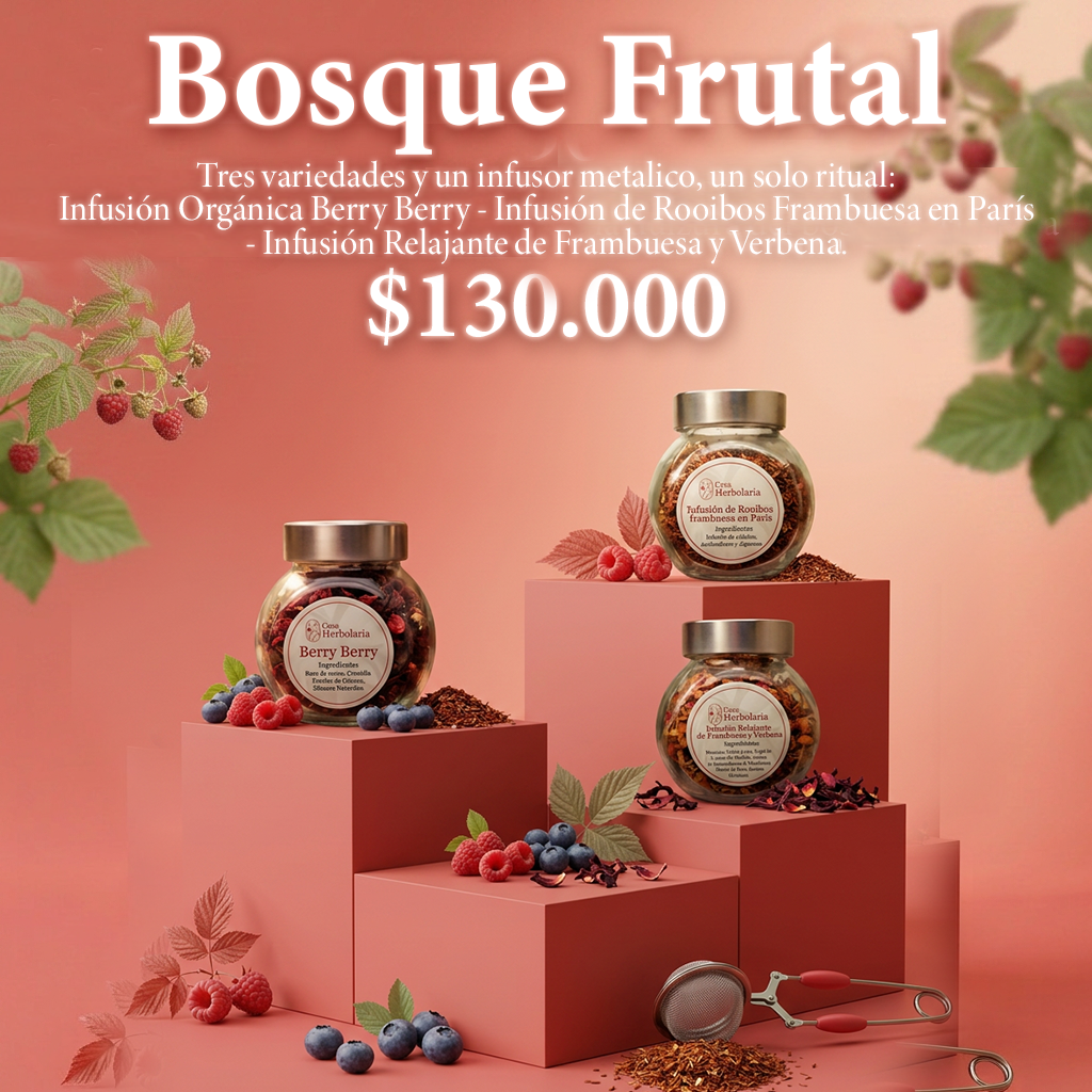 Ritual. Bosque Frutal. Kit de 3 Tés + Infusor Metálico