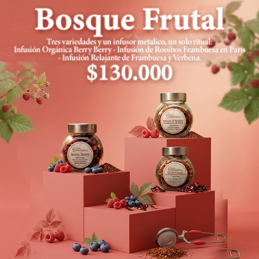 Ritual. Bosque Frutal. Kit de 3 Tés + Infusor Metálico