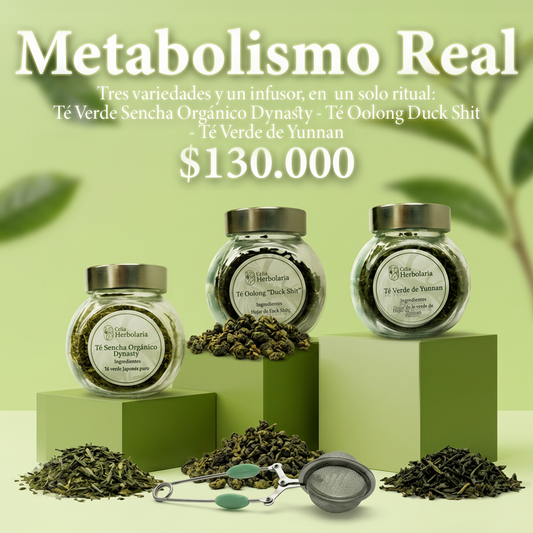 Ritual Metabolismo Real | Kit de 3 Tés + Infusor