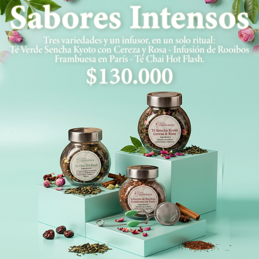Ritual Sabores Intensos | Kit de 3 Tés + Infusor Metálico