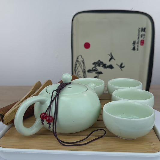 Vajilla para Té. Set Viajero de Cerámica Kung Fu
