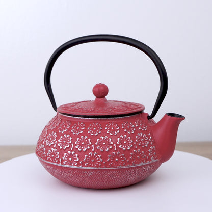 Tetera de Hierro Roja 600 ml