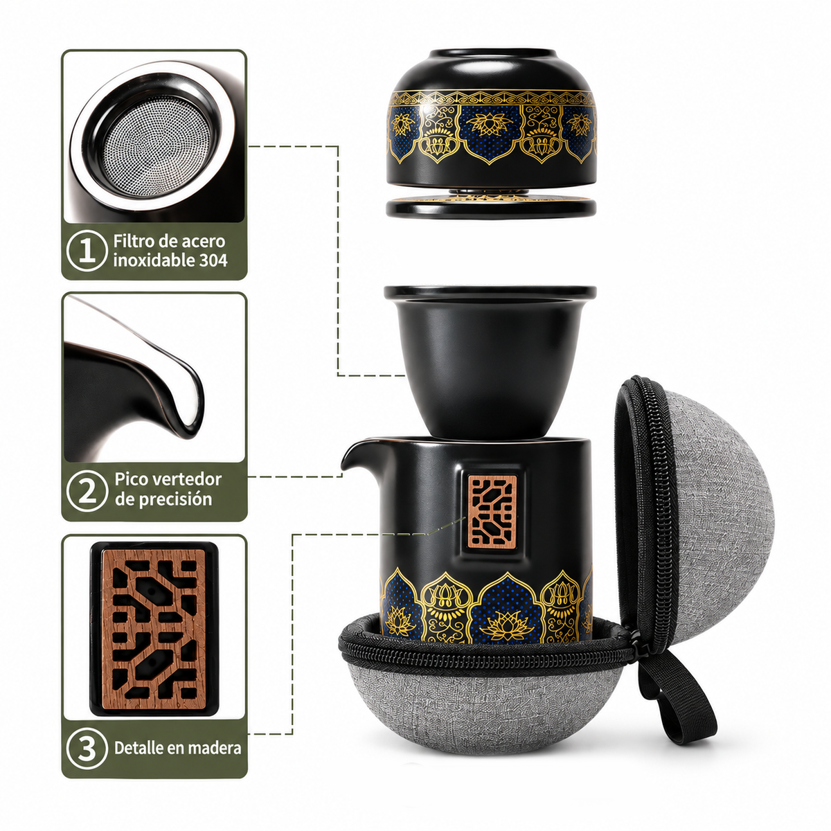 Set de Té Personal 2 Colores