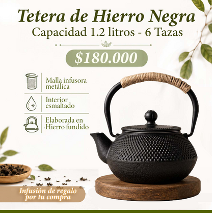 Tetera de Hierro Negra 1.2 L