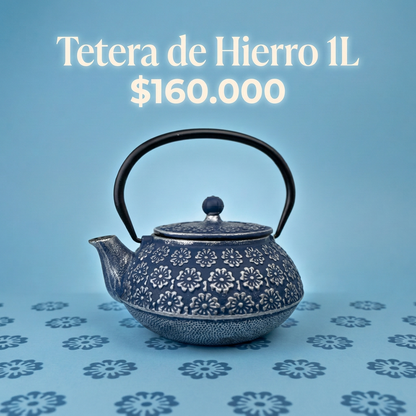 Tetera de Hierro Azul 1 Litro