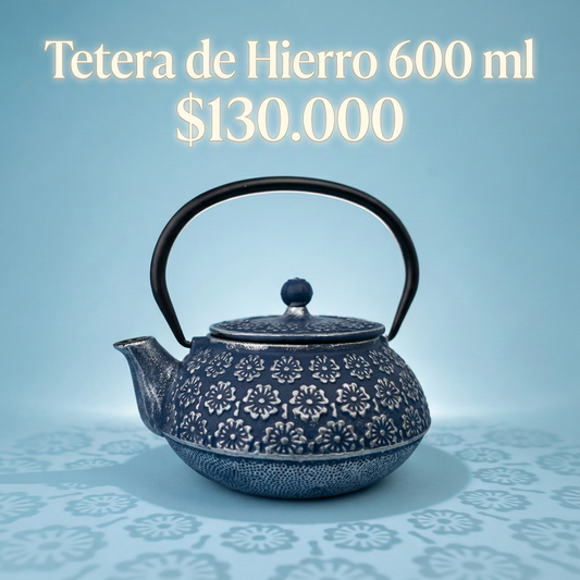Tetera de Hierro Azul 600 ml