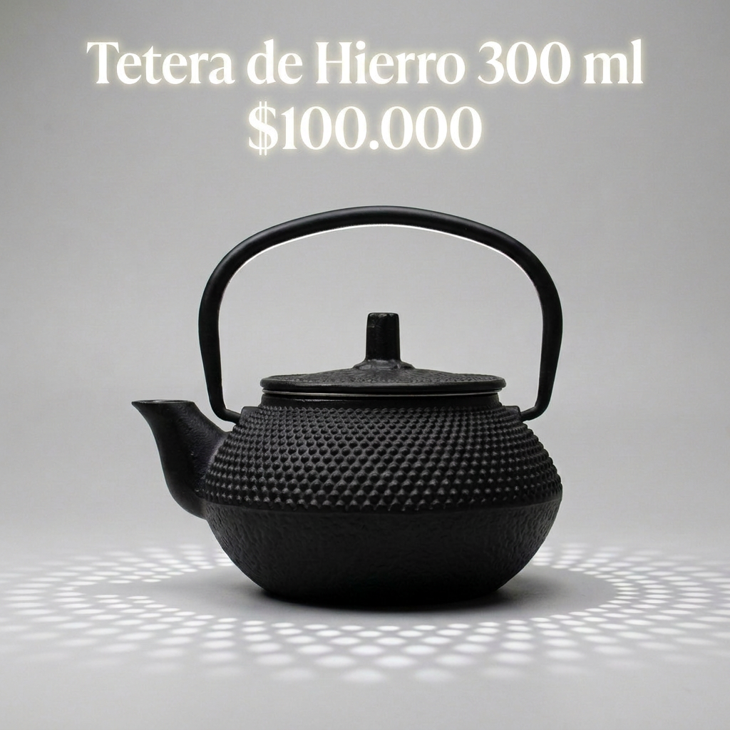 Tetera de Hierro Negra Premium - 300 ml